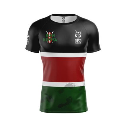 La Camiseta de Manga Corta Hombre – Run Kenya de OTSO es una prenda que rinde homenaje a la cuna de los grandes corredores de fondo. Inspirada en el espíritu atlético de Kenia, esta camiseta presenta un diseño vibrante con colores simbólicos en tonos rojo, negro y verde, que evocan la energía y la pasión por la velocidad y la resistencia que caracterizan a los atletas keniatas.