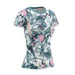 Camiseta de manga corta para mujer con un moderno colorido diseño muy natural.