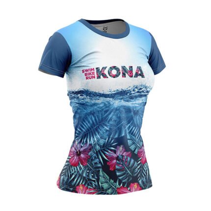 Camiseta de manga corta para mujer con diseño Kona - Triatlón