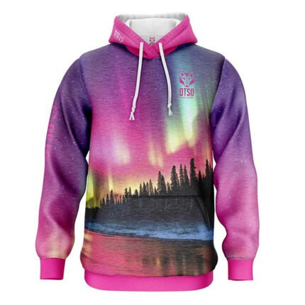 Una sudadera que envuelve con la belleza y el misterio de las auroras boreales, ideal para quienes buscan destacar con estilo y comodidad.