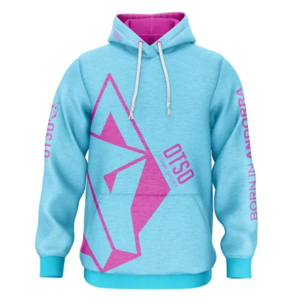 SUDADERA - LIGHT BLUE & PINK