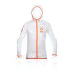 WATERPROOF JACKET - WHITE & FLUO ORANGE - Imagen 3