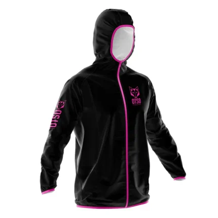 WATERPROOF JACKET - BLACK & FLUO PINK